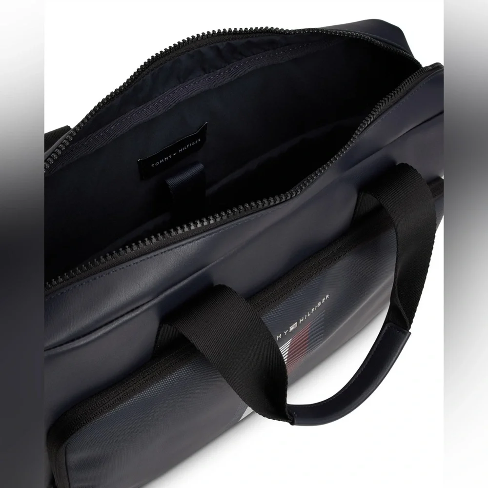 New - Tommy Hilfiger Men's Logo Computer Bag in Space Blue